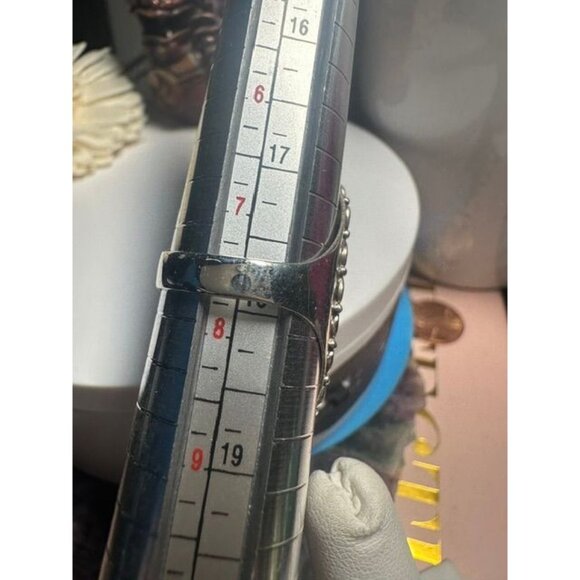 Sterling Silver Rose Quartz Chuncky Ring - Picture 4 of 7